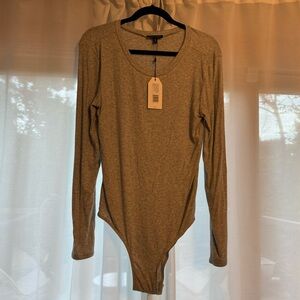 Universal Standard grey bodysuit NWT